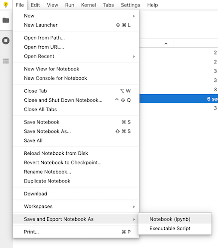 Basic notebook export options in JupyterLite